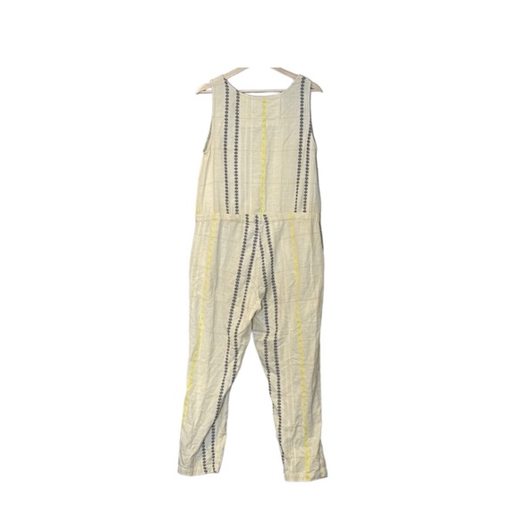 Ace & Jig Womens Boho Embroidered Stripe Button Front Sleeveless Jumpsuit Size L - Picture 3 of 3